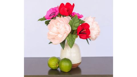 Unwilted Cherry on Top Crepe Paper Floral Arrangement