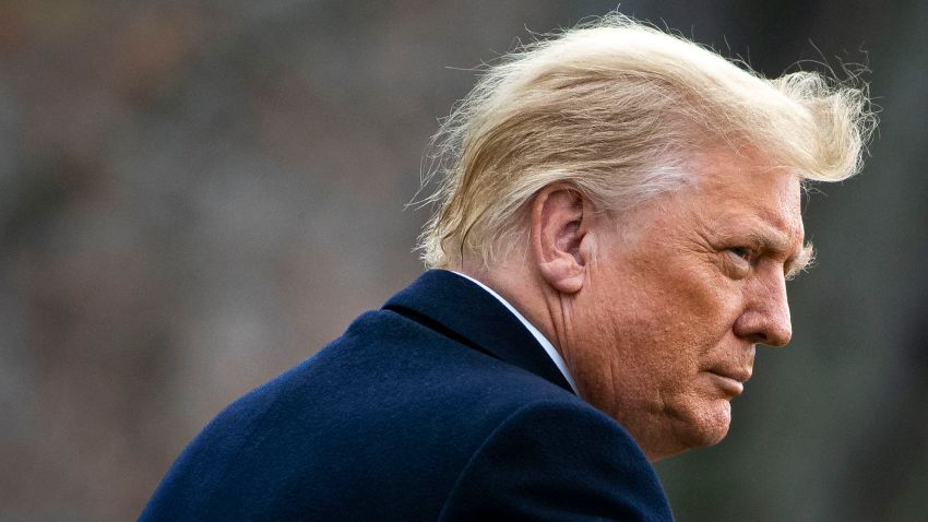 WASHINGTON, DC - DECEMBER 12: U.S. President Donald Trump departs on the South Lawn of the White House, on December 12, 2020 in Washington, DC. Trump is traveling to the Army versus Navy Football Game at the United States Military Academy in West Point, NY. (Photo by Al Drago/Getty Images)