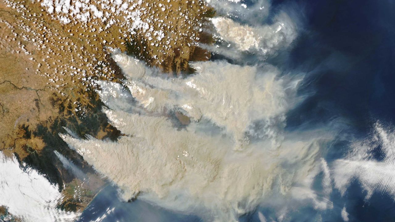This natural-color image of Southeastern Australia was acquired on January 4, 2020 by the Moderate Resolution Imaging Spectroradiometer on NASA's Aqua satellite.