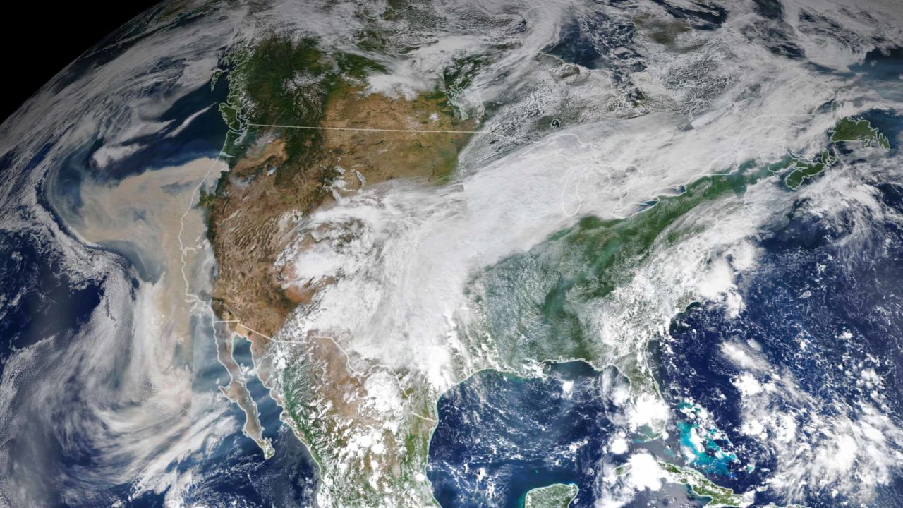 This image shows North America on September 9, 2020, as a thick blanket of smoke covered the West Coast.
