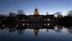 The U.S. Capitol at dawn in Washington D.C., U.S. on Monday, Jan. 4, 2021. The non-stop drama of 2020 is bleeding into the first week of the new year, with a pivotal election in Georgia, promises of protests in the streets and President Trump's dragged-out fight over the November vote threatening to tear apart the Republican Party. Photographer: Stefani Reynolds/Bloomberg via Getty Images