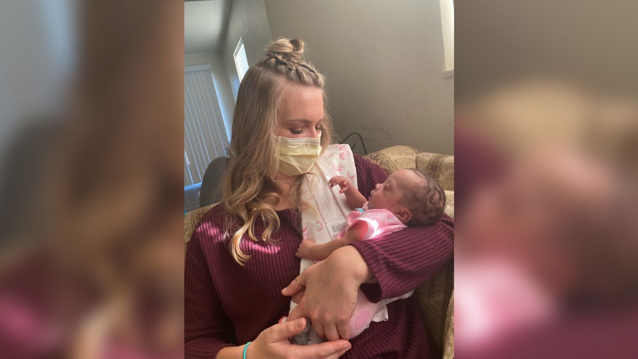 Jones made ICU nurse Caitlyn Obrock a godmother for her daughter Zamyrah after Obrock took cafe of Jones while she battled Covid-19.