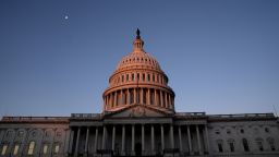 The U.S. Capitol at dawn in Washington D.C., U.S. on Monday, Jan. 4, 2021. 