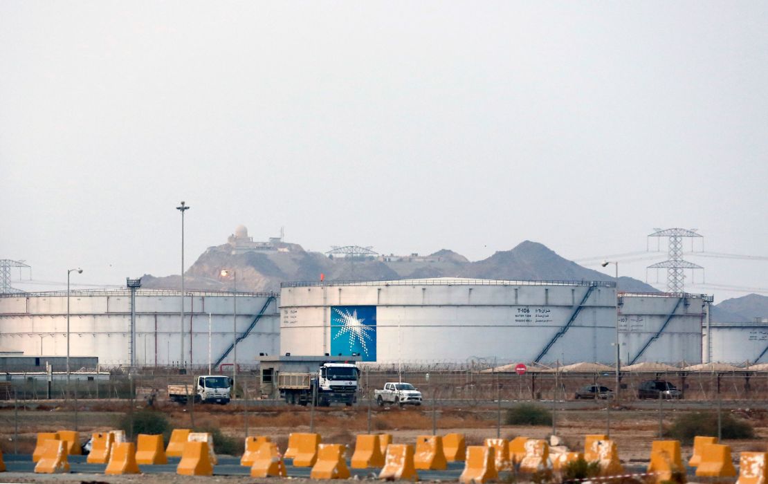 Storage tanks at a Saudi Aramco oil facility shown in September, 2019.