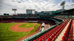 A general view of the stadium before the game between the New York Yankees and the Boston Red Sox at Fenway Park on Sunday, September 20, 2020 in Boston, Massachusetts. 