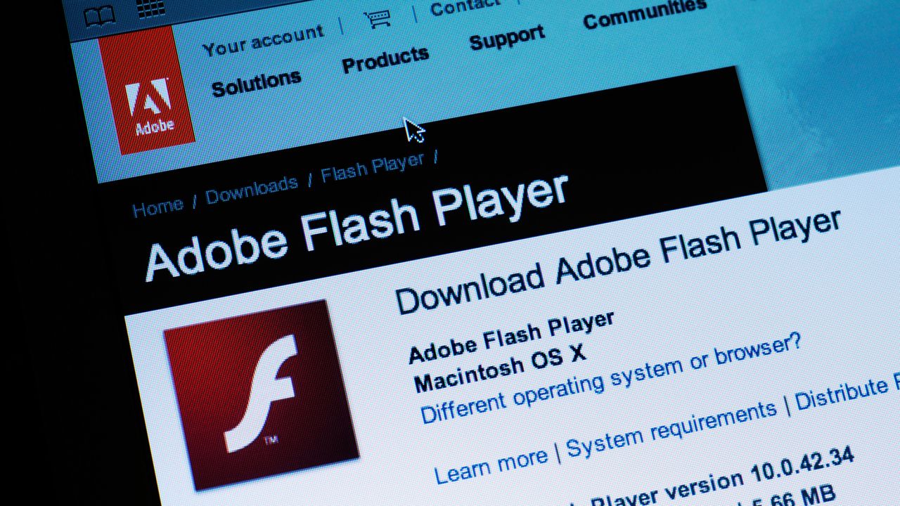 Adobe Flash Player website.