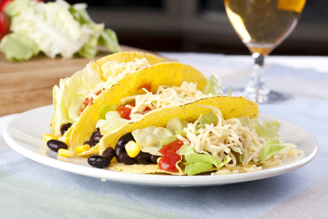 Celebrate Taco Tuesday with vegetarian black bean tacos.