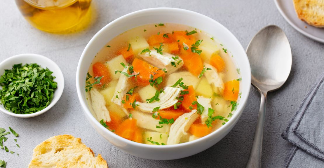 Warming chicken soup could help you get through cold and flu season. 