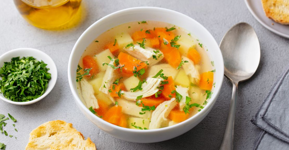 Warming chicken soup could help you get through cold and flu season.
