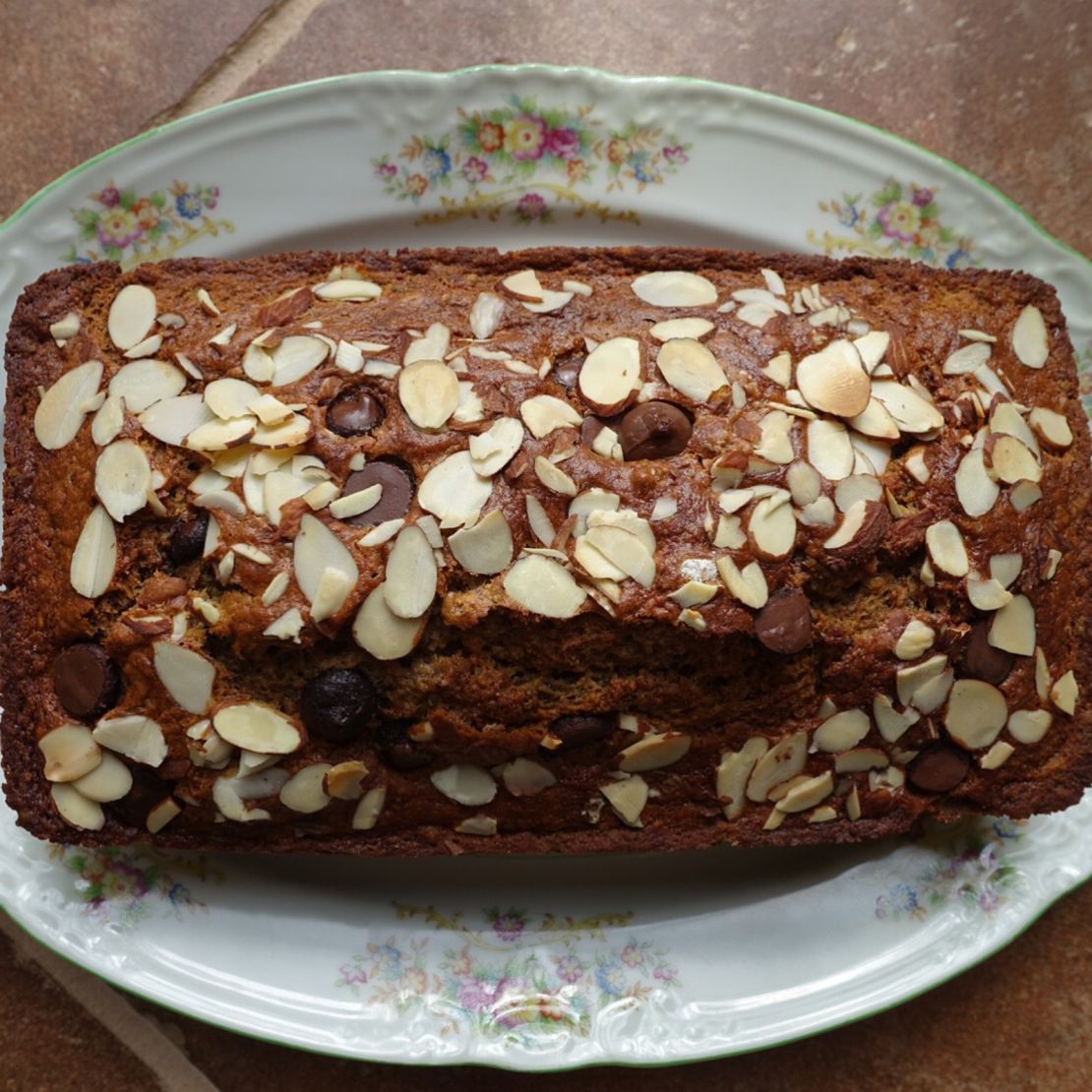 Taub-Dix's pumpkin bread with dark chocolate chips and almonds calls for canned pumpkin.