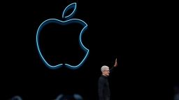 SAN JOSE, CALIFORNIA - JUNE 03: Apple CEO Tim Cook delivers the keynote address during the 2019 Apple Worldwide Developer Conference (WWDC) at the San Jose Convention Center on June 03, 2019 in San Jose, California. The WWDC runs through June 7. (Photo by Justin Sullivan/Getty Images)
