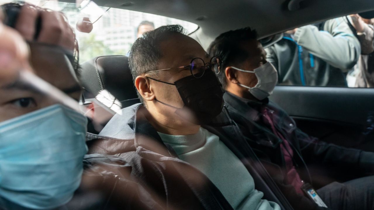 Benny Tai, a prominent Hong Kong activist, is seen after being arrested by police on January 6, 2020.