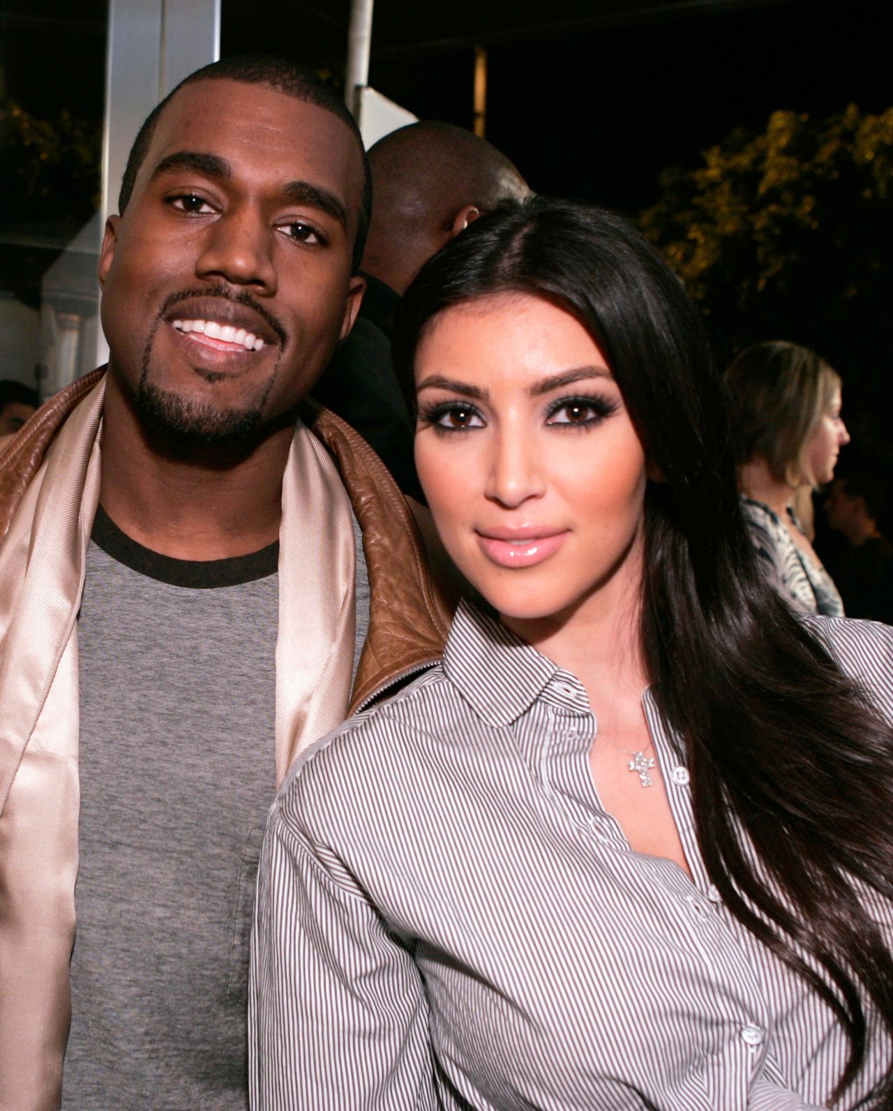 Kim and Kanye attend the grand opening of an Intermix clothing store in 2007. They first met in the early 2000s, but it would be years before they became romantically involved.