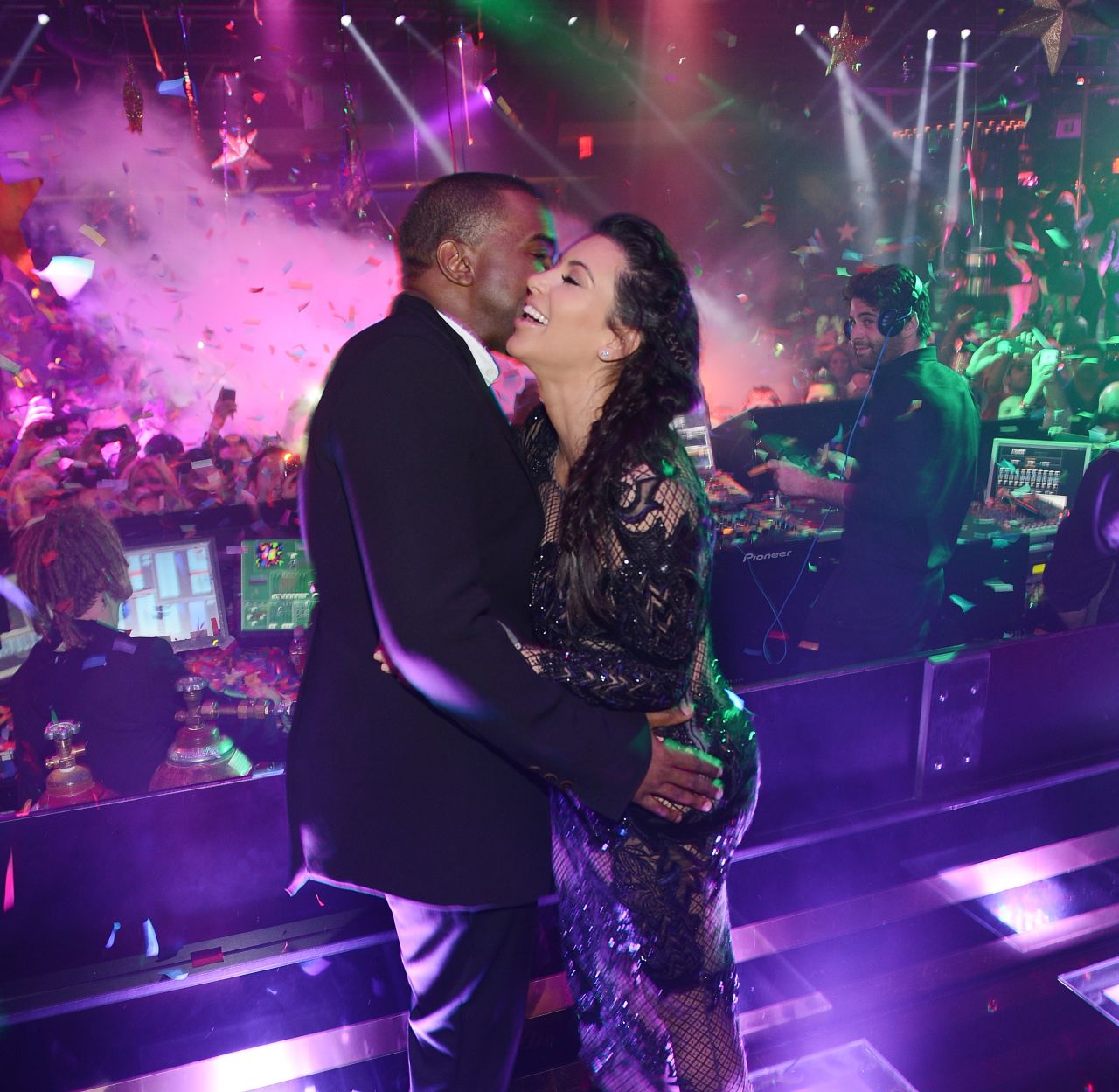 The couple rings in the new year at a party in Las Vegas in December 2012.