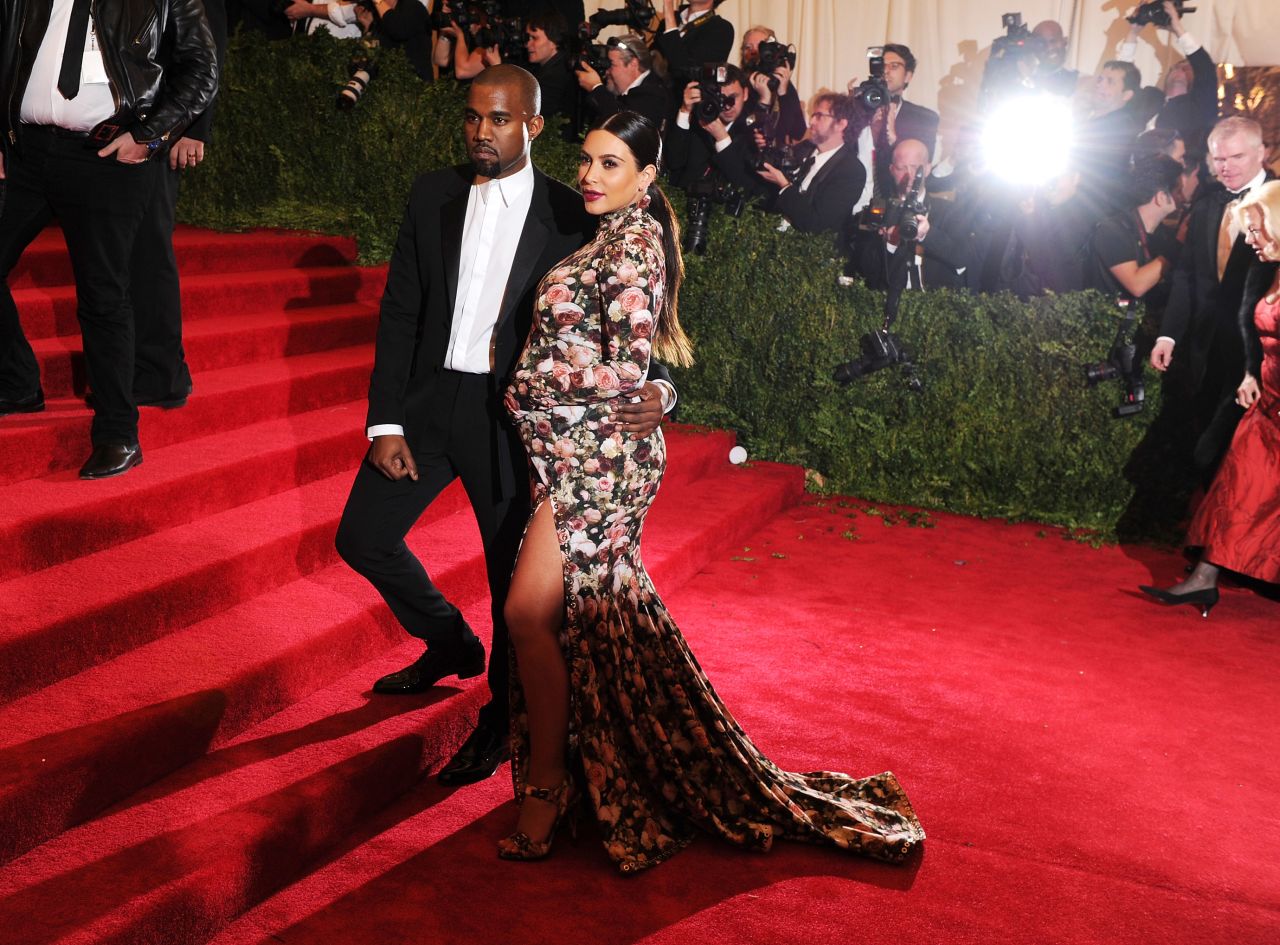 Kim and Kanye attend the Met Gala in New York in May 2013.