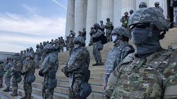 National Guard troops were deployed to the Lincoln Memorial on June 2, 2020 as protests were held in DC over the death of George Floyd. 