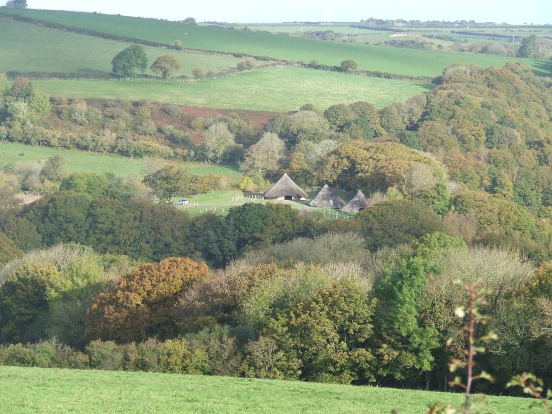 The village site is tucked away in the rolling hills of west Wales. 