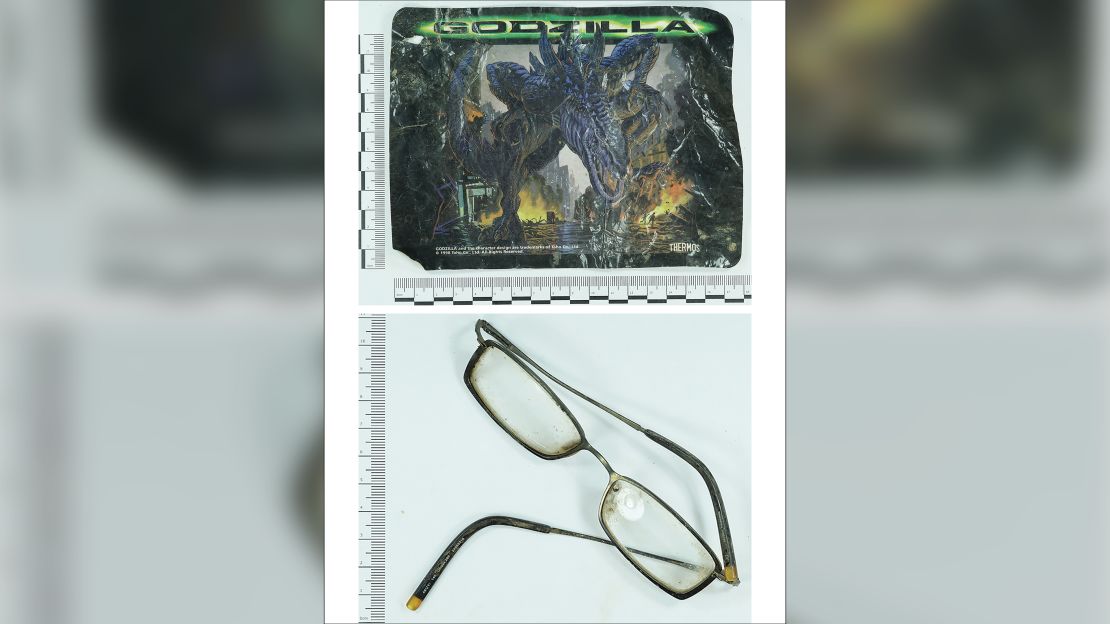 A Godzilla thermos wrap and a lost pair of glasses were some of the more intact items recovered.
