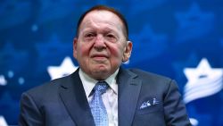 Philanthropist Chief Executive Officer of Las Vegas Sands Sheldon Adelson listens to US President Donald Trump address to the Israeli American Council National Summit 2019 at the Diplomat Beach Resort in Hollywood, Florida on December 7, 2019. (Photo by MANDEL NGAN / AFP) (Photo by MANDEL NGAN/AFP via Getty Images)