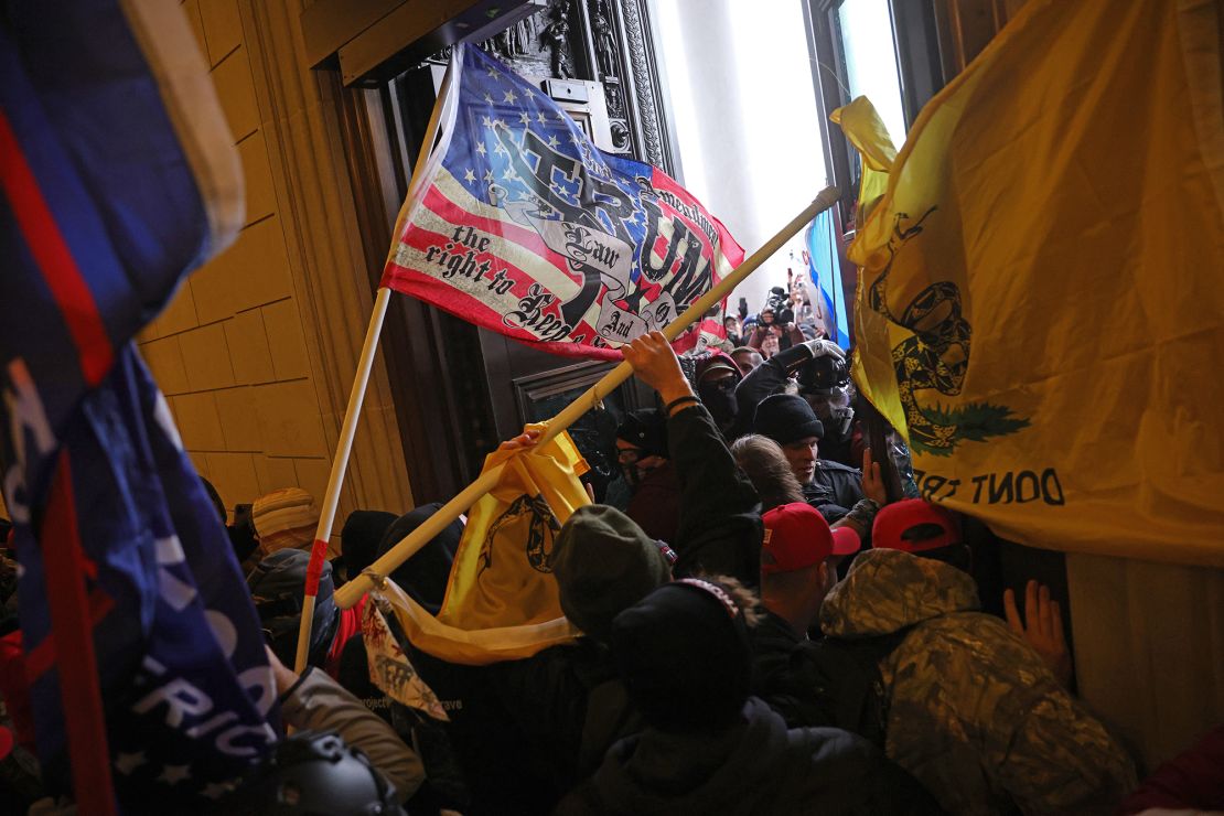 Protesters supporting U.S. President Donald Trump break into the U.S. Capitol on January 06, 2021 in Washington, DC. Congress held a joint session today to ratify President-elect Joe Biden's 306-232 Electoral College win over President Donald Trump.  Pro-Trump protesters entered the U.S. Capitol building during demonstrations in the nation's capital.  