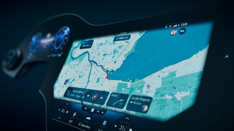 The car's software will suggest different destinations and vehicle options based on the time of day and other variables.