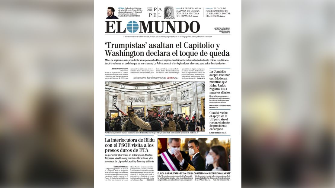 "'Trumpists' storm the Capitol and Washington declares curfew"