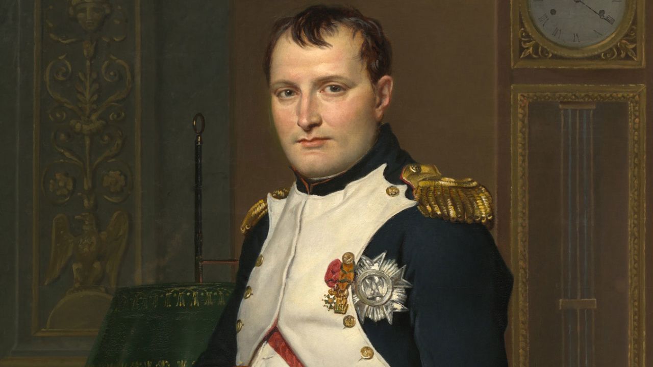 The note reveals how Napoleon, painted here by Jacques-Louis David in 1812, suffered severe ill health towards the end of his life.