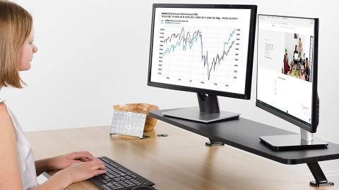 Vivo Clamp-On 40-Inch Ergonomic Desk Shelf