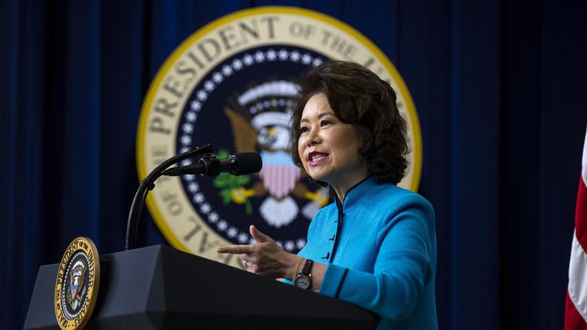 Elaine Chao, U.S. secretary of transportation, speaks during the White House State Leadership Day conference in Washington, D.C., U.S., on Tuesday, Oct. 23, 2018.