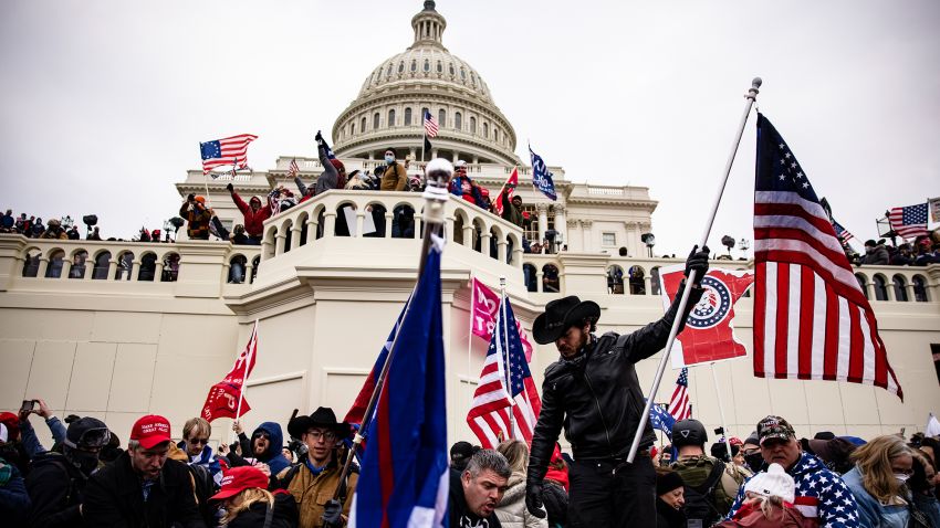 Pro-Trump supporters storm the U.S. Capitol following a rally with President Donald Trump on January 6, 2021 in Washington, DC. Trump supporters gathered in the nation's capital today to protest the ratification of President-elect Joe Biden's Electoral College victory over President Trump in the 2020 election. (Photo by Samuel Corum/Getty Images)