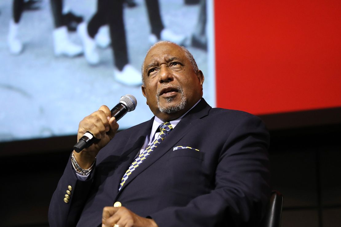 Bernard Lafayette speaks at a screening of the documentary, "Passing The Torch From Selma To Today," on February 22, 2018, in Los Angeles.