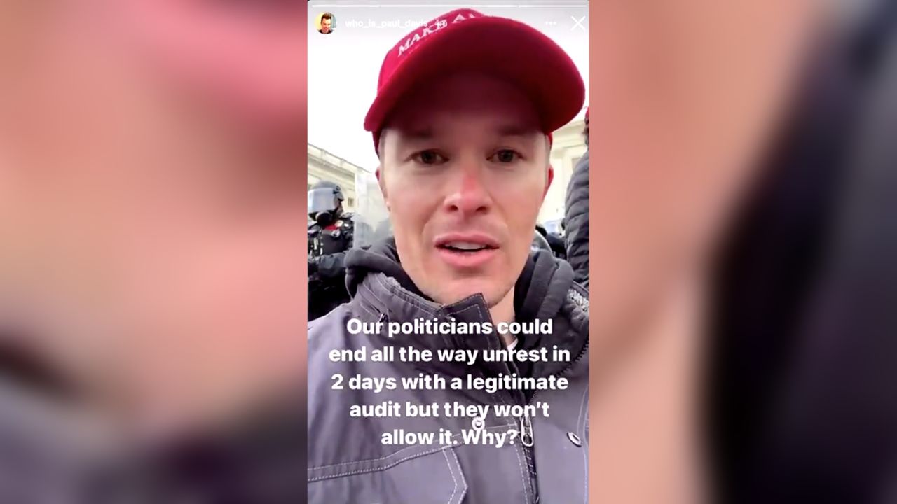 A still image from a video posted by Texas attorney Paul Davis outside the Capitol.