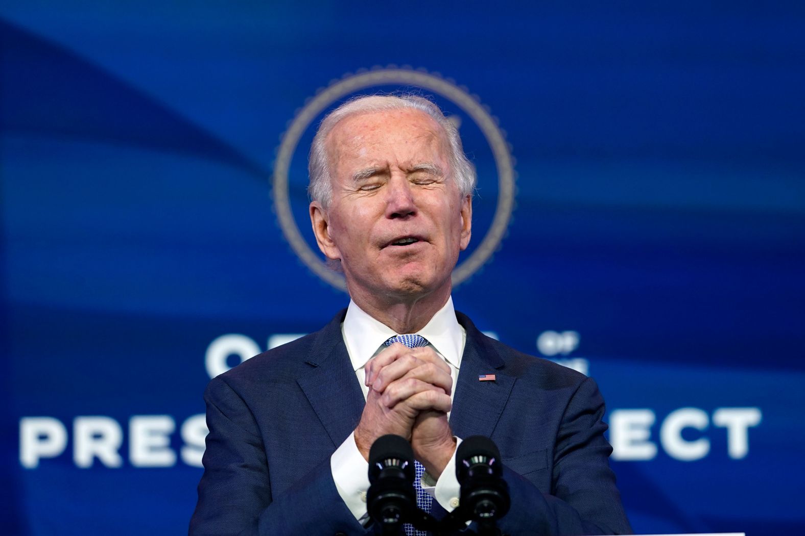 Biden speaks in Wilmington, Delaware, <a href="index.php?page=&url=https%3A%2F%2Fwww.cnn.com%2F2021%2F01%2F07%2Fpolitics%2Fbiden-merrick-garland-justice-nominees%2Findex.html" target="_blank">after the US Capitol was breached</a> in January 2021. Biden was planning to deliver a speech on the economy, but he scrapped his speech and instead addressed the chaos and violence in Washington, DC. He said the rioting amounted to an "unprecedented assault" on US democracy. "This is not dissent. It's disorder. It's chaos," he said. "It borders on sedition, and it must end now."