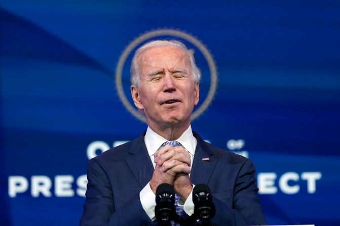 Biden speaks in Wilmington, Delaware, <a href="index.php?page=&url=https%3A%2F%2Fwww.cnn.com%2F2021%2F01%2F07%2Fpolitics%2Fbiden-merrick-garland-justice-nominees%2Findex.html" target="_blank">after the US Capitol was breached</a> in January 2021. Biden was planning to deliver a speech on the economy, but he scrapped his speech and instead addressed the chaos and violence in Washington, DC. He said the rioting amounted to an "unprecedented assault" on US democracy. "This is not dissent. It's disorder. It's chaos," he said. "It borders on sedition, and it must end now."