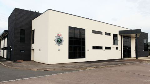 The headquarters of Staffordshire Police, in central England