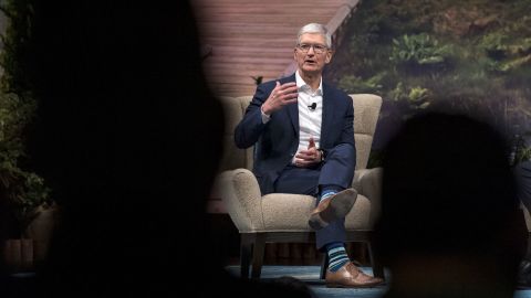 Apple CEO Tim Cook speaks during a conference in San Francisco in 2019.