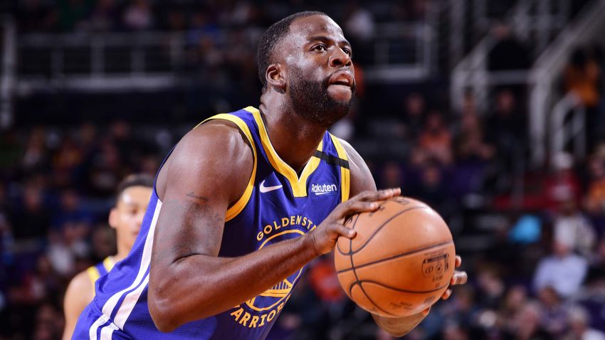 PHOENIX, AZ - FEBRUARY 12: Draymond Green #23 of the Golden State Warriors shoots a free throw during the game against the Phoenix Suns on February 12, 2020 at Talking Stick Resort Arena in Phoenix, Arizona. NOTE TO USER: User expressly acknowledges and agrees that, by downloading and or using this photograph, user is consenting to the terms and conditions of the Getty Images License Agreement. Mandatory Copyright Notice: Copyright 2020 NBAE (Photo by Michael Gonzales/NBAE via Getty Images)