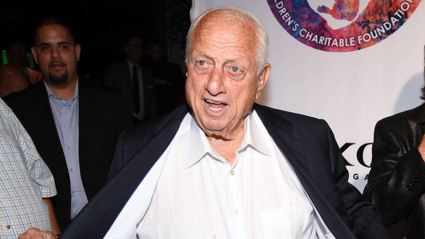 LAS VEGAS, NV - SEPTEMBER 12:  Former Los Angeles Dodgers manager Tommy Lasorda attends Criss Angel's HELP (Heal Every Life Possible) charity event at the Luxor Hotel and Casino benefiting pediatric cancer research and treatment on September 12, 2016 in Las Vegas, Nevada.  (Photo by Ethan Miller/Getty Images)