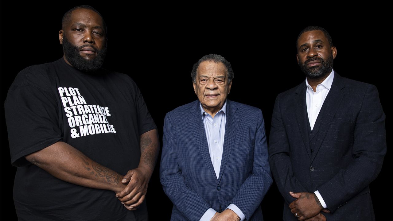 Greenwood founders Michael "Killer Mike" Render, Ambassador Andrew J. Young and Ryan Glover.