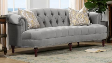 La Rosa Velvet 3-Seater Chesterfield Sofa