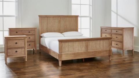 Marsden Patina Finish King Cane Bed