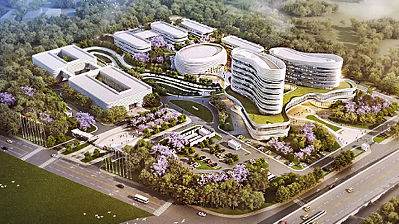 A rendering of the African CDC headquarters in Addis Ababa.