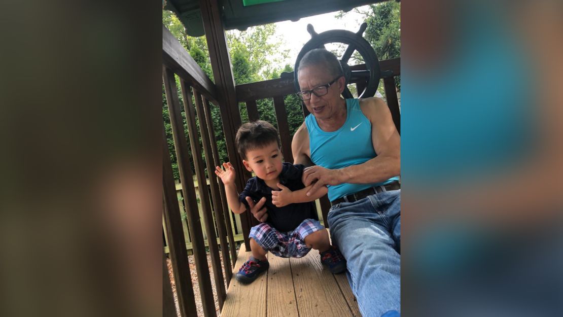 Xiaolu Wen (right), father of Dr. Leana Wen, hasn't seen grandson Eli (left) for more than a year.