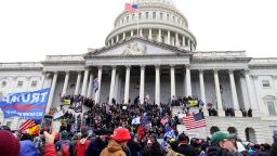 Trump supporters gather on the US Capitol Building on January 06, 2021 in Washington, DC.