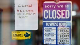 TORONTO, ON - DECEMBER 9: Various store fronts along Yonge Street that are closed up for 2nd wave of COVID-19 as Toronto continues in its limited lockdown. CORONAPD  Toronto Star/Rick Madonik        (Rick Madonik/Toronto Star via Getty Images)