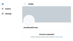 "After close review of recent Tweets from the @realDonaldTrump account and the context around them we have permanently suspended the account due to the risk of further incitement of violence," Twitter said. 