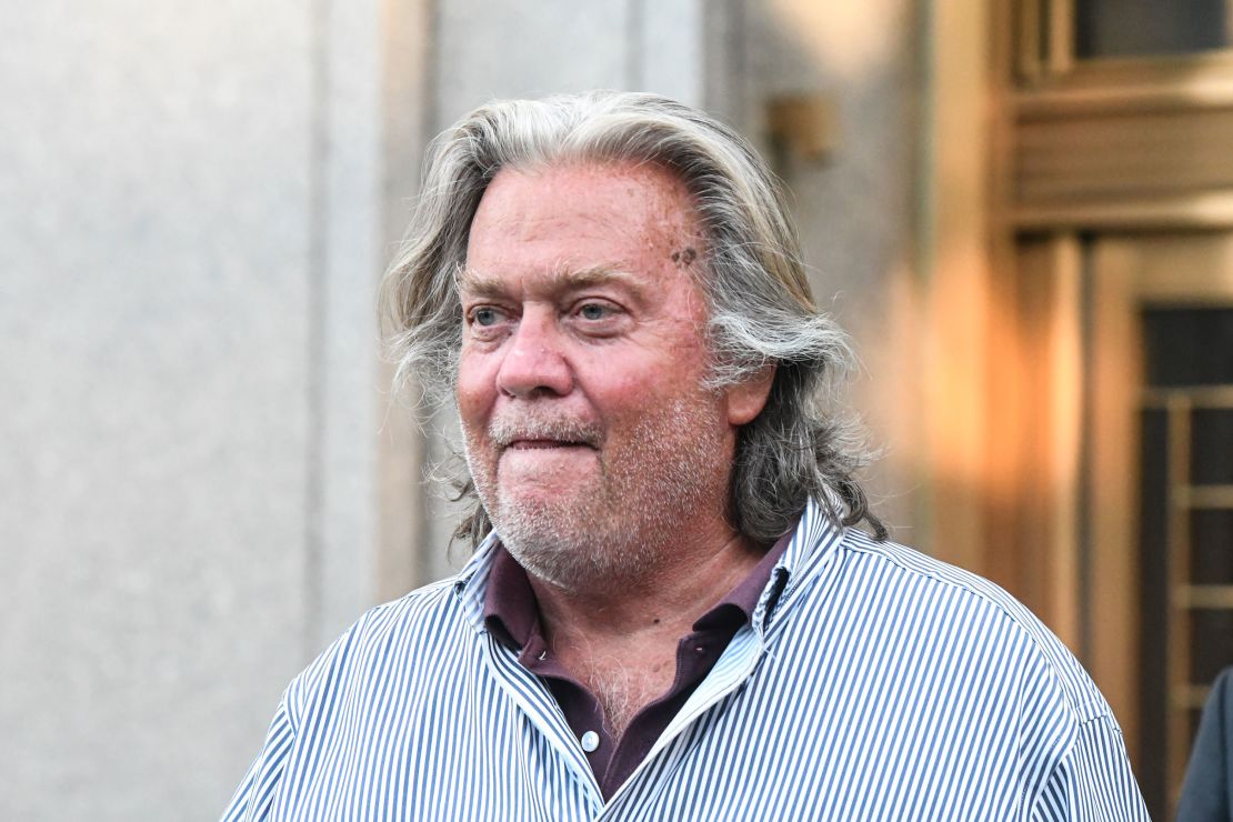 Former White House Chief Strategist Steve Bannon exits the Manhattan Federal Court on August 20, 2020 in the Manhattan borough of New York City. 