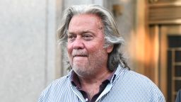 Former White House Chief Strategist Steve Bannon exits the Manhattan Federal Court on August 20, 2020 in the Manhattan borough of New York City. Bannon and three other defendants have been indicted for allegedly defrauding donors in a $25 million border wall fundraising campaign.