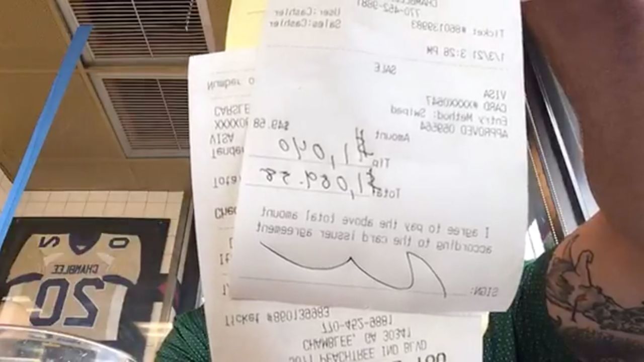 Donations from friends watching totaled $1,040.