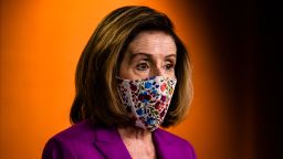Speaker of the House Nancy Pelosi calls for the removal of President Donald Trump from office either by invocation of the 25th Amendment by Vice President Mike Pence and a majority of the Cabinet members or Impeachment at the Capitol on January 7, in Washington, DC. 